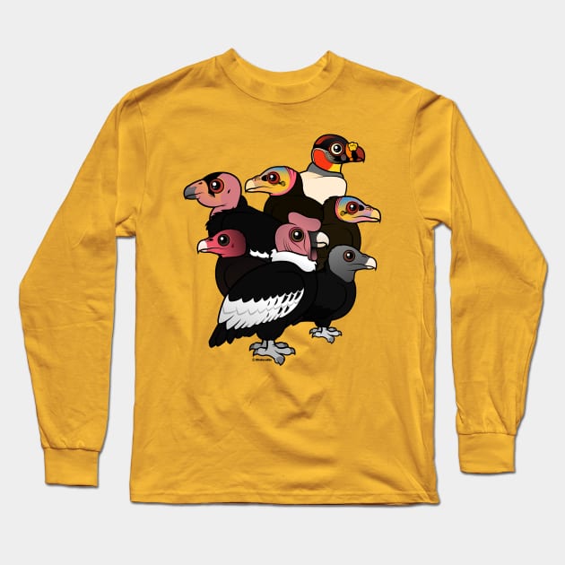 Birdorable Vultures of the New World Long Sleeve T-Shirt by birdorable